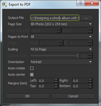 STILL - Exporting the photo album to PDF